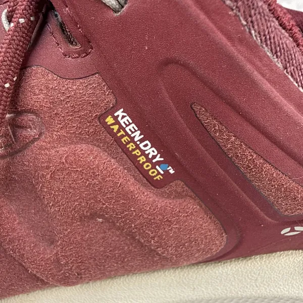 KEEN Explore Waterproof Hiking Shoes Size 7.5 Tawny Port Red Low Trail Sneakers - Image 6