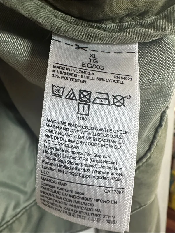 NEW Gap Tencel Icon Military Utility Jacket Olive Green Pockets Size XL - Image 7