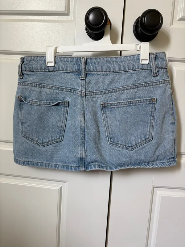 Edikted Denim Mini Skirt - Image 2
