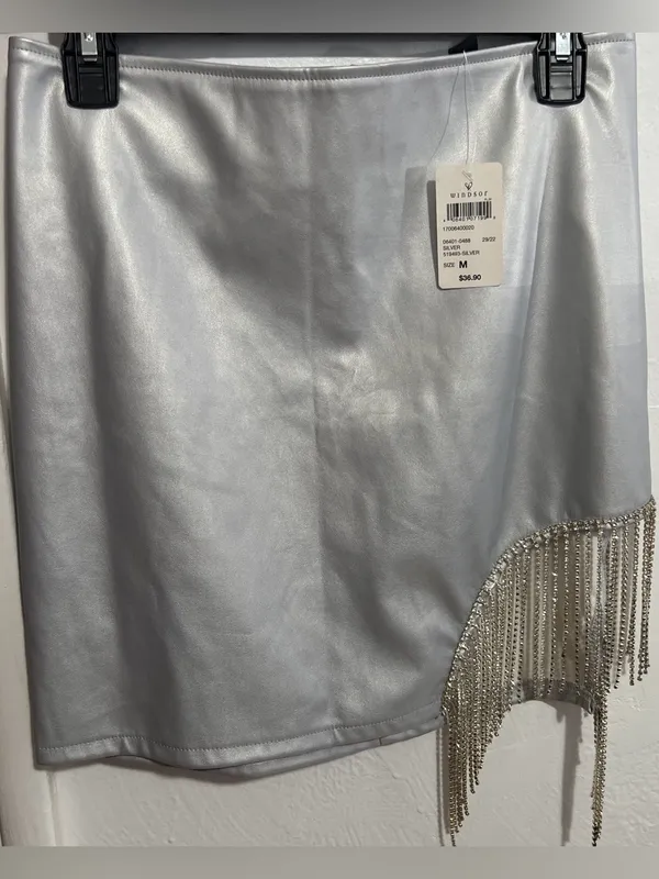Windsor NWT Feeling Fine Rhinestone Mini Skirt Size M - Image 5