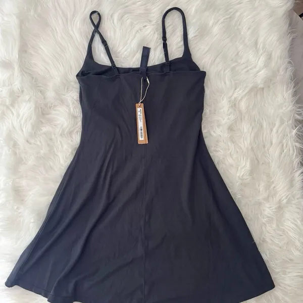 Skims Smooth Lounge Skimpy Strap Mini Dress Graphite Size XS - Image 6
