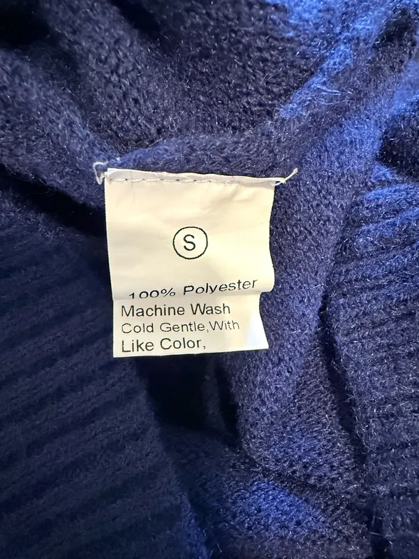 off the shoulder sweater Blue - Image 2