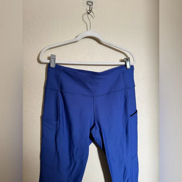 Lululemon‎ Fast and Free High-Rise Fleece Tight 28" Size 14 Psychic Blue - Image 6