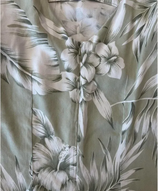 Tommy Bahama Vintage Silk Dress Floral Sleeveless Hawaiian Small - Image 5