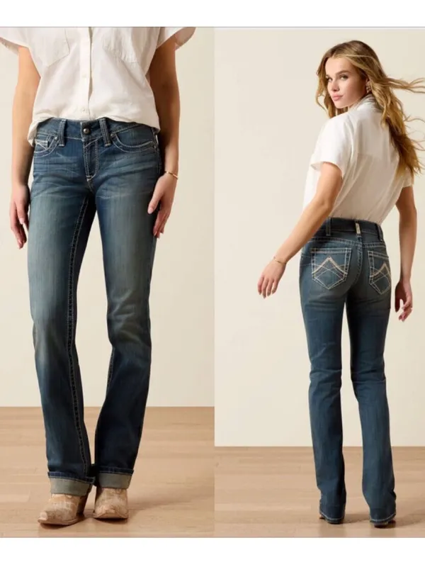Ariat R.E.A.L. Straight Leg Jean size 29R western rodeo - Image 2