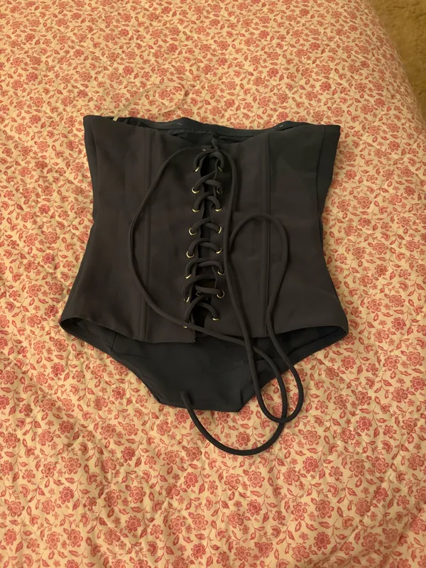 Grey White Fox Corset Top - Image 3
