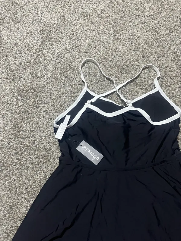 Almaga Women's Scoop Neck Tennis Dress Sleeveless Mini Athletic Dresses with Shorts Pockets Activewear Black Medium - Image 11
