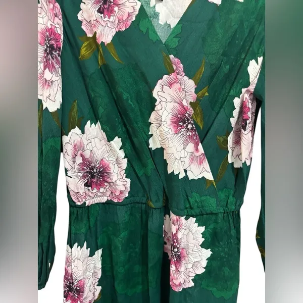 Anthropologie Spring wedding guest dress Plenty Floral Short Sleeve Flowy XS - Image 8
