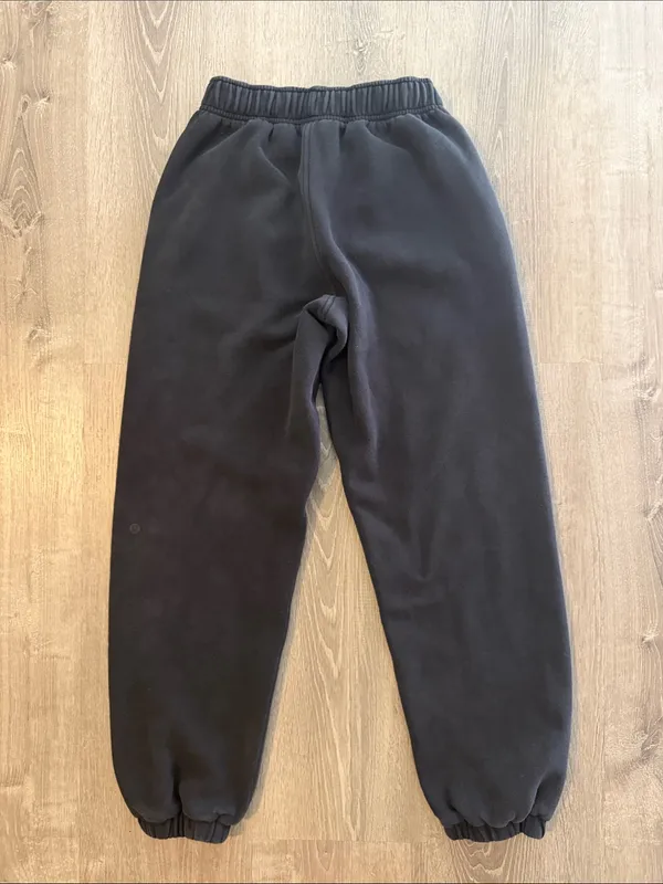 Lululemon XXS Scuba Mid Rise Oversized Black Elastic-Waist Joggers - Image 2