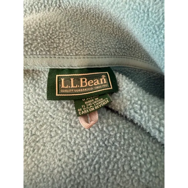 L.L. Bean Flull Zip Fleece Vest In Teal Blue Full-Zip Womens Medium Vintage - Image 3
