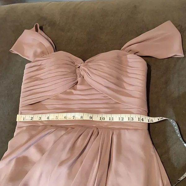 Women’s Full Length Chiffon Bridesmaid Party Prom Dress Leg Slit Size 10 - Image 11