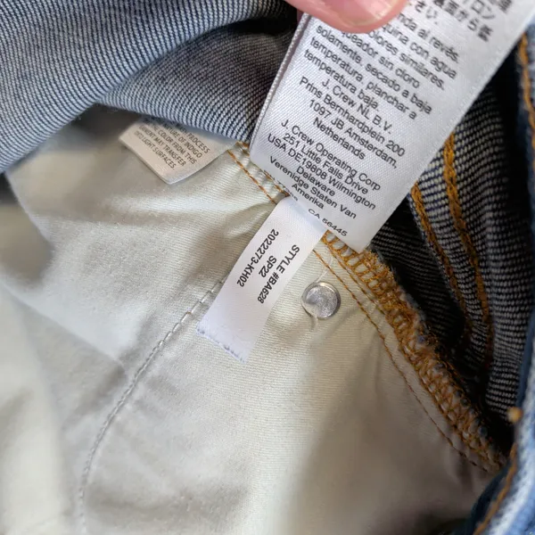 J.Crew Demi Boot‎ Crop Jeans Womens 30 Medium Wash Blue Raw Hem BA628 Stretch - Image 5