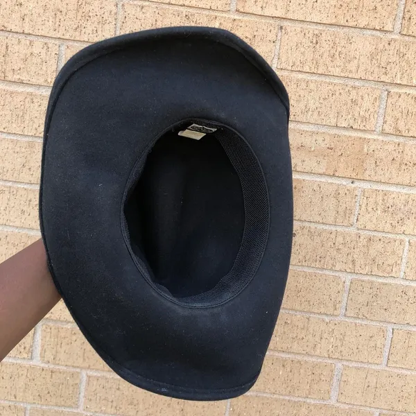 Scala 100% Wool Felt Unisex Cowboy Cowgirl Hat Western Cap Black Silver Tone Buckle One Size - Image 3