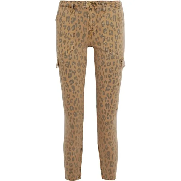 FRAME Cheetah Cargo Skinny Jeans Stretch Mid-Rise‎ Cropped Size 28 NWT - Image 11