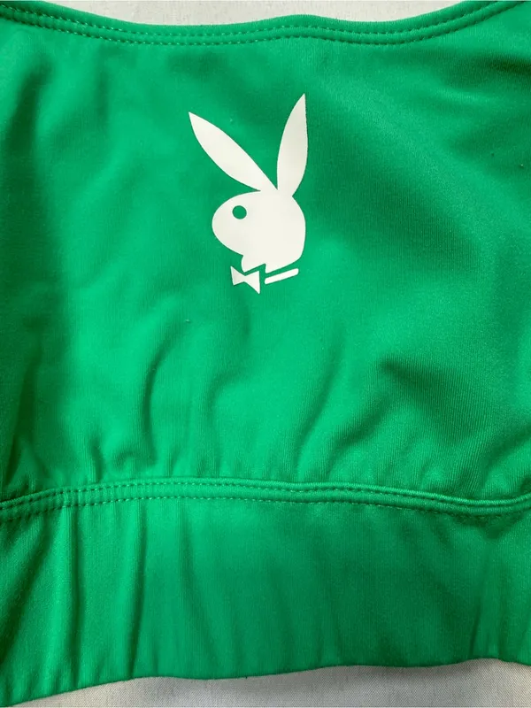 PLAYBOY Green Logo Sports Bralette - Image 2