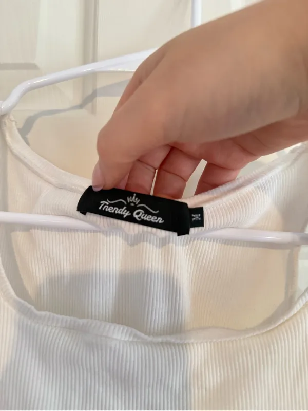Aerie White Ribbed Tank Top - Image 3