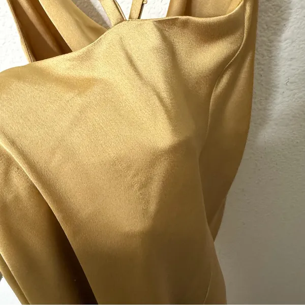 NWT Show Me Your Mumu‎ Verona Cowl Dress True Gold Womens Size S - Image 8