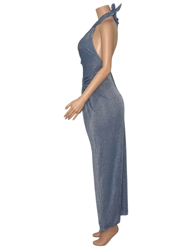 BAOBAB Linus Halter Maxi Dress, Starry Blue, Medium Blue Size XS - Image 4