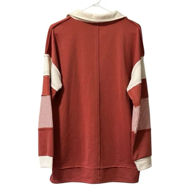 Altar’d State Size‎ Small V Neck Sweater Nautical Long Sleeve Preppy Modern City - Image 2