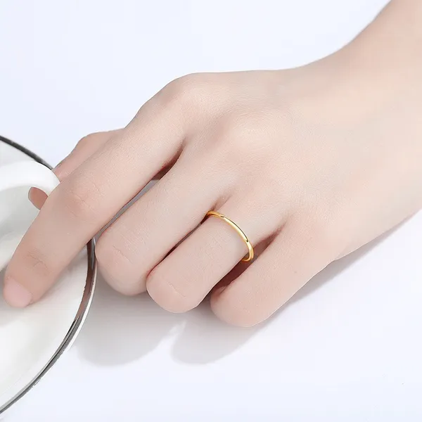 Sterling Silver SIZE 7 18kt Gold Plated 925 Solid Band - Image 6
