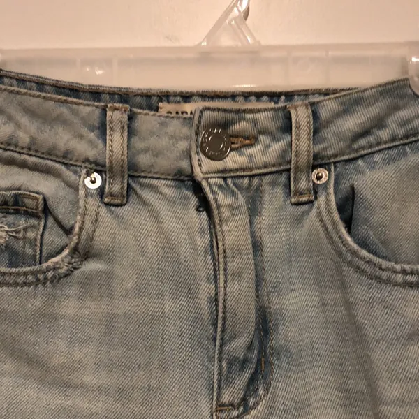Garage Light Wash Distressed Straight Leg Jeans - Image 6