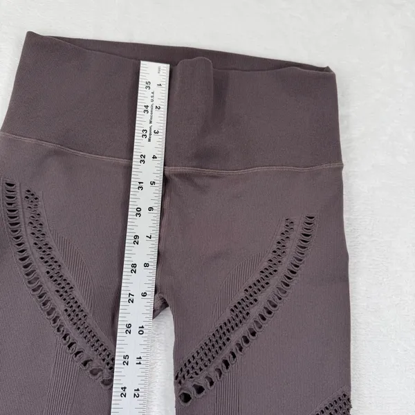 Alo Yoga Womens Seamless High-Waist Radiance Legging Dark Plum Espresso Size‎ M - Image 4