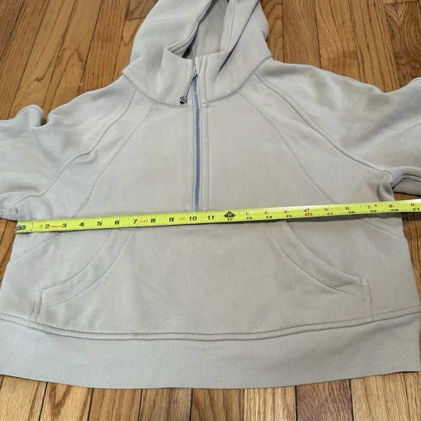Lululemon Scuba Oversized 1/2 Zip Hoodie in Trench Beige Size XS/S‎ - Image 7
