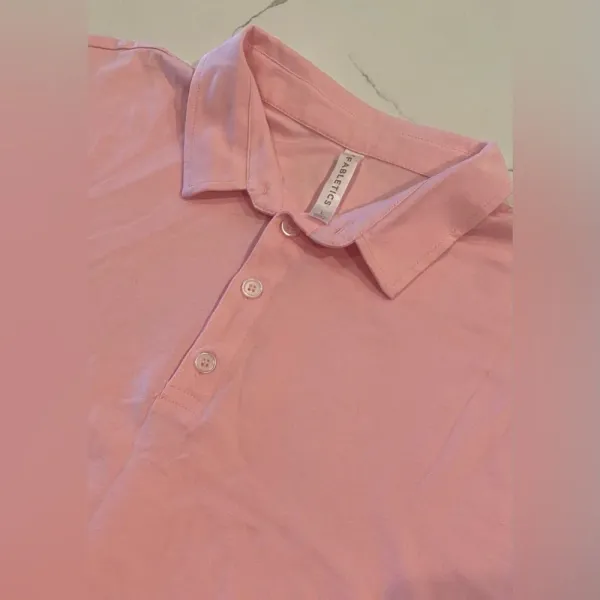 FABLETICS Boxy Short-Sleeve Polo Orchid‎ Pink Large NWOT - Image 9