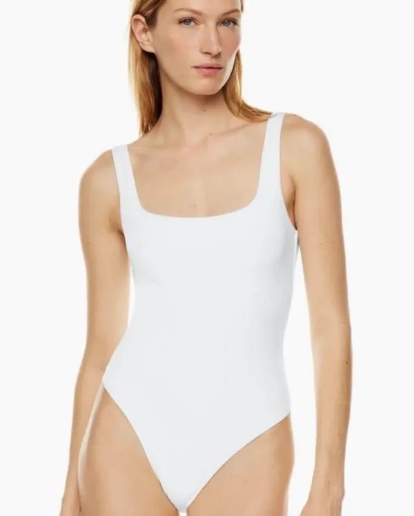 Aritzia Babaton White Bodysuit Top - Image 2