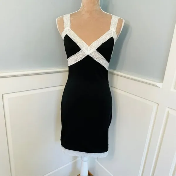 Tiger Mist Bodycon Lingerie Coquette Slip Dress Lace Size Medium - Image 2