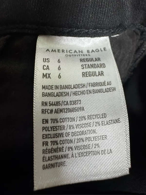 American Eagle Outfitters Black High-Rise Flare Button-Fly Jeans Size 6 - Image 5