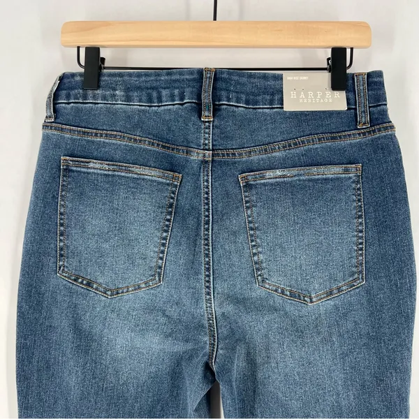 Harper Heritage Core Stretch Ripped Distressed Knees High Rise Skinny Jeans‎ - Image 12