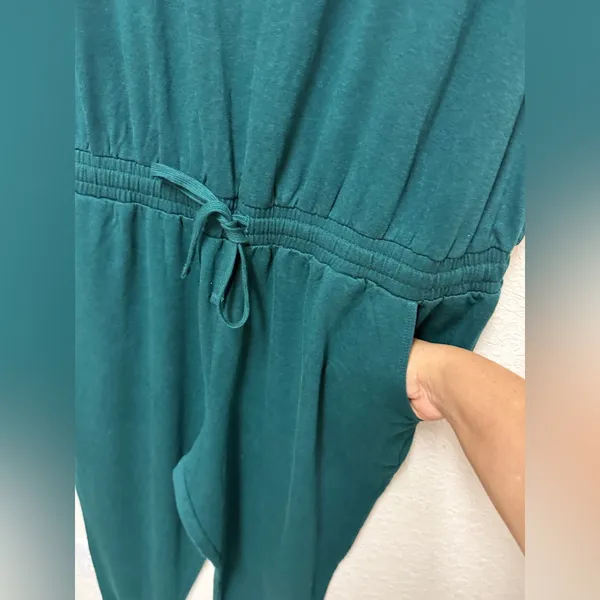 Everest Green Sleeveless Sweatpant Jumpsuit - Image 11