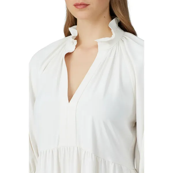 Amanda Uprichard White Midi Tiered Dress - Image 2