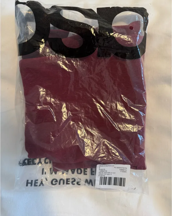 ASOS burgundy ribbed mini skirt - Image 8