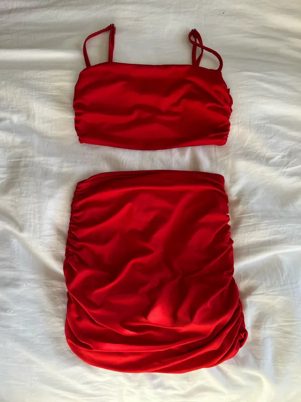 Red Two piece dress - Image 3