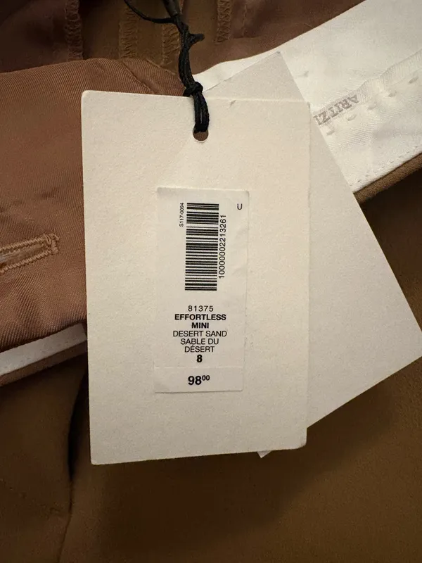 Aritzia Effortless Mini Shorts - Desert Sand size 8 - Image 3