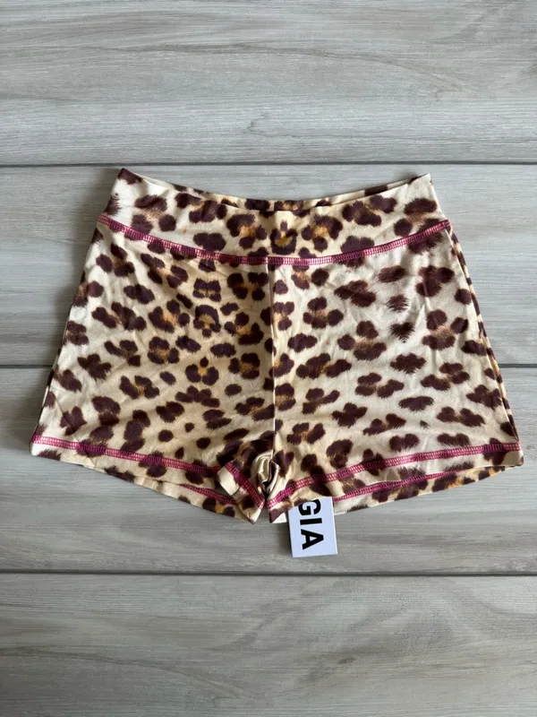 I.AM.GIA Leopard Print Blare Shorts Brown XS NWT - Image 6