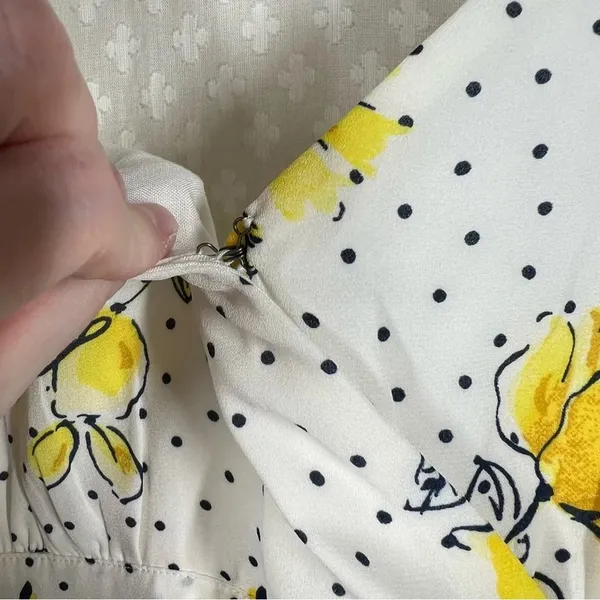 Abercrombie &‎ Fitch NWT White Yellow Romantic Floral Maxi Slip Dress - Image 4