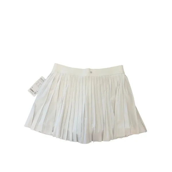 Athleta Match Point Pleated Skort White Lightweight‎ Stretch Size L NWT - Image 2