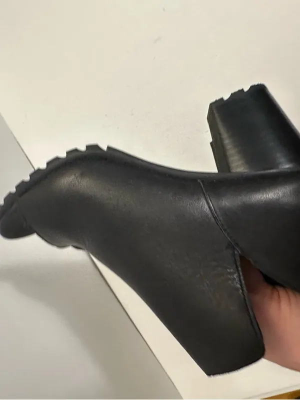 Sorel Nadia NL2842-010 Ankle Boot Peep Toe Woman’s Black Leather Size 9.0 - EU40 - Image 13