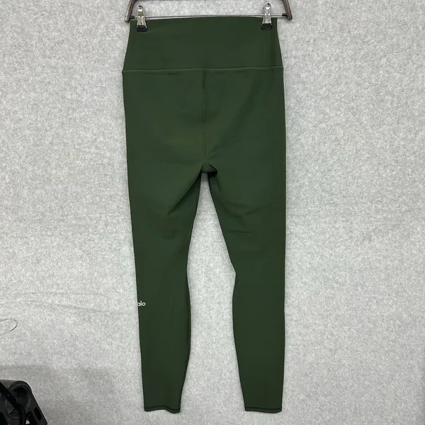 Alo Yoga High-Waist Ripped Warrior Legging in the color Hunter Green Size Large - Image 4