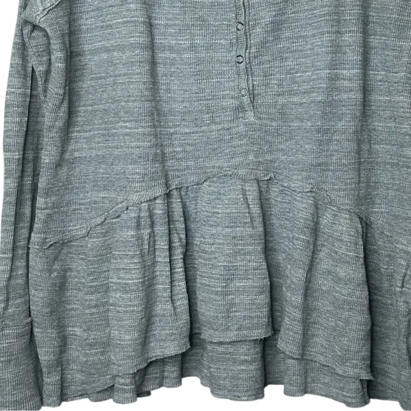 Free People We The Free Thermal Peplum Henley - Image 4