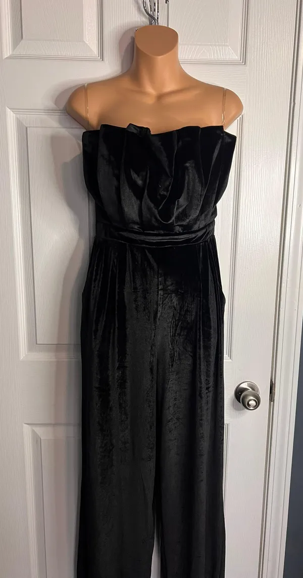 Black Velour Jumpsuit - Image 4