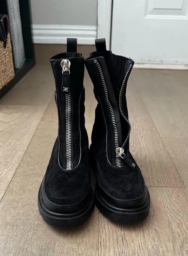Sam Edelman Suede Boots Black - Image 3