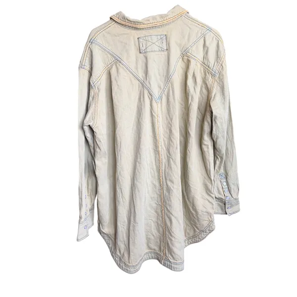 We the Free Westward Bound Shirt Bleached And Tinted Size‎ XL Free People Rust - Image 3