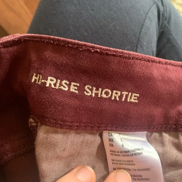 American Eagle Outfitters | Maroon Hi Rise Shortie - Image 4
