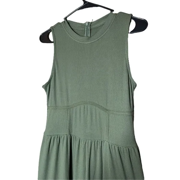 Cider‎ Solid Green Sleeveless Wide Leg Jumpsuit - Image 5