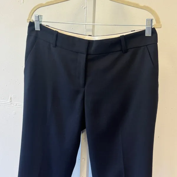 Ann Taylor Dark Navy Wool Blend Straight Leg Dress Pants Trousers Size 6 Career - Image 3