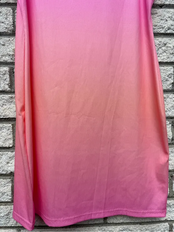 SHEIN Sleeveless Ombre Tank Dress in Pink and Peach - super soft & great quality - Image 3